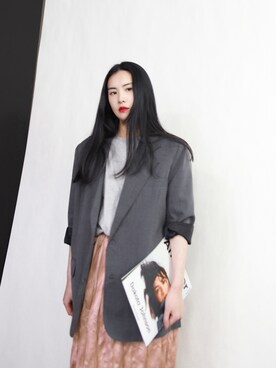 「日系休闲」｜「アイテム（ジャケット/アウター）」を使った、奢侈的大侠さん（レディース・163cm）の春コーディネート
