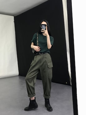 「Ann DEMEULEMEESTER（アンドゥムルメステール）のアイテム（ブーティ）」を使った、奢侈的大侠さん（レディース・163cm）の夏コーディネート