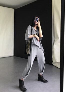 「盐系风格」｜「アイテム（ブーツ）」を使った、奢侈的大侠さん（レディース・163cm）の夏コーディネート