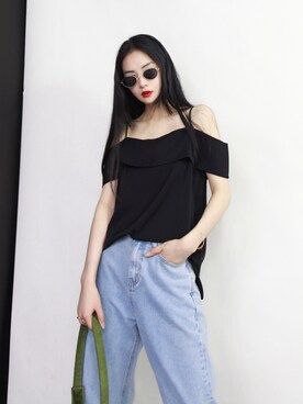 「盐系风格」｜「アイテム（キャミソール）」を使った、奢侈的大侠さん（レディース・163cm）の夏コーディネート