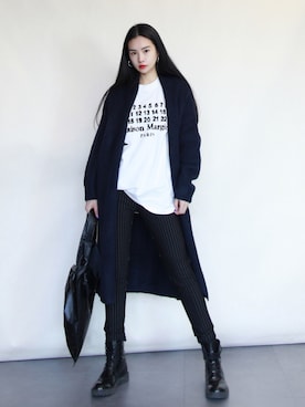「日系极简」｜「アイテム（ノーカラージャケット）」を使った、奢侈的大侠さん（レディース・163cm）の春コーディネート