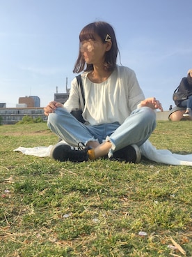 「& chouette（アンドシュエット）のアイテム（トートバッグ）」を使った、miyuさん（レディース・150cm）の春コーディネート