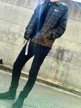 「Carhartt（カーハート）のアイテム（ナイロンジャケット）」を使った、oz13さん（メンズ・186cm）の春コーディネート