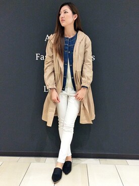 「Gジャン」｜「アイテム（モッズコート）」を使った、mayuさん（レディース・165cm）の春コーディネート