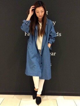 「LBC（エルビーシー）のアイテム（デニムジャケット）」を使った、mayuさん（レディース・165cm）の春コーディネート