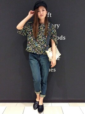 「マリン」｜「アイテム（その他シューズ）」を使った、mayuさん（レディース・165cm）の春コーディネート