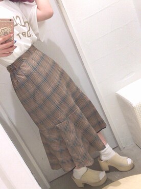 「ミディスカート」｜mayukoさん（レディース・147cm）の夏コーディネート
