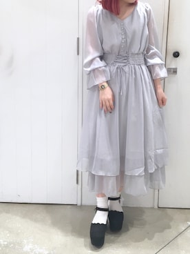 「one after another NICE CLAUP（ワンアフターアナザーナイスクラップ）のアイテム（パンプス）」を使った、mayukoさん（レディース・147cm）の秋コーディネート