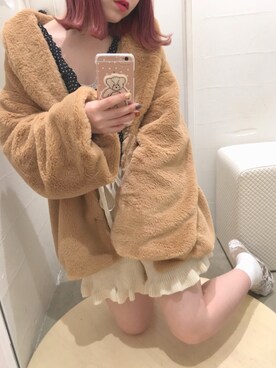 「nice claup」｜「アイテム（チェスターコート）」を使った、mayukoさん（レディース・147cm）の秋コーディネート