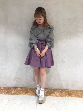 「ラベンダー」｜mayukoさん（レディース・147cm）の春コーディネート