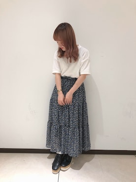 「OZOC（オゾック）のアイテム（その他シューズ）」を使った、mayukoさん（レディース・147cm）の夏コーディネート