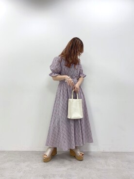 「コットンレース」｜mayukoさん（レディース・147cm）の春コーディネート