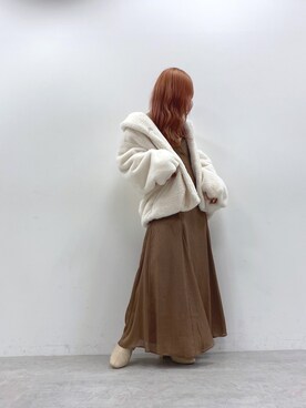 「one after another NICE CLAUP（ワンアフターアナザーナイスクラップ）のアイテム（その他アウター）」を使った、mayukoさん（レディース・147cm・20代）の秋コーディネート