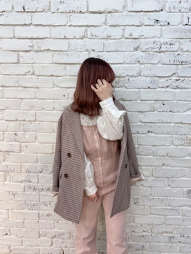「Seemi. byNICECLAUP（ シーミーバイナイスクラップ）のアイテム（テーラードジャケット）」を使った、mayukoさん（レディース・147cm）の冬コーディネート