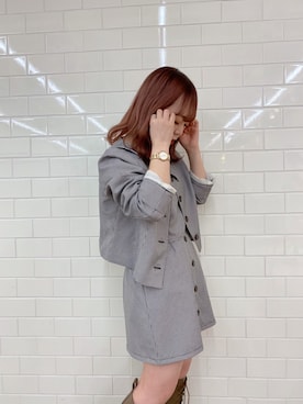 「one after another NICE CLAUP（ワンアフターアナザーナイスクラップ）のアイテム（その他アウター）」を使った、mayukoさん（レディース・147cm・20代）の冬コーディネート