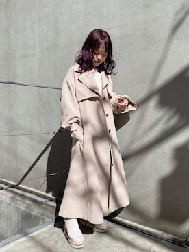 「one after another NICE CLAUP（ワンアフターアナザーナイスクラップ）のアイテム（その他アウター）」を使った、mayukoさん（レディース・147cm・20代）の冬コーディネート
