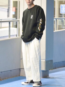 「Adoon plain（アドーンプレーン）のアイテム（パンツ）」を使った、たいせーさん（メンズ・170cm・20代）の冬コーディネート