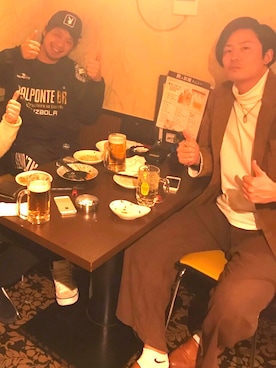 「タイパンツ」｜「アイテム（その他）」を使った、伊藤りょうさん（メンズ・185cm）の冬コーディネート