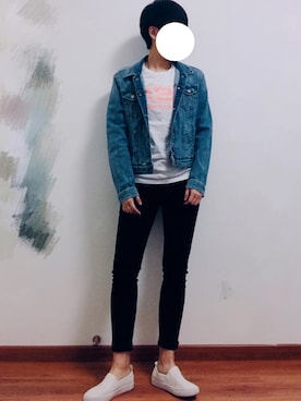 「アイテム（スリッポン）」を使った、Nicoleさん（レディース・172cm・20代）の春コーディネート
