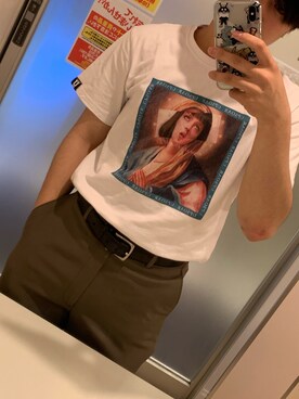 「uniのアイテム」を使った、よしのうえさん（メンズ・173cm）の冬コーディネート