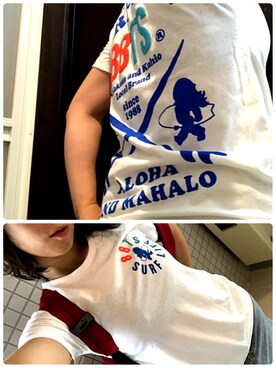 「88TEES（エイティーエイティーズ）のアイテム（Tシャツ/カットソー）」を使った、yuinaさん（レディース・151cm）の夏コーディネート