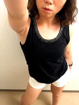 「Ank Rouge（アンクルージュ）のアイテム（パンツ）」を使った、yuinaさん（レディース・151cm）の夏コーディネート