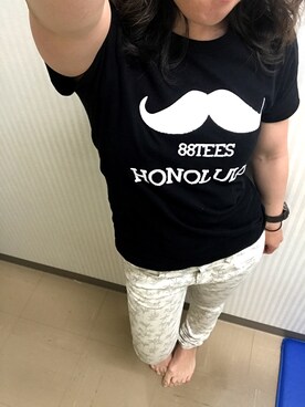 「88TEES（エイティーエイティーズ）のアイテム」を使った、yuinaさん（レディース・151cm）の春コーディネート