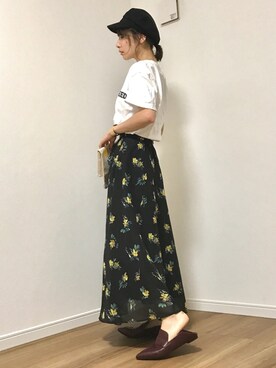 「スリッパ」｜「アイテム（帽子）」を使った、❁ a i  ❁さん（レディース・158cm）の夏コーディネート