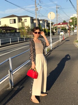 「スリッパ」｜「アイテム（その他）」を使った、❁ a i  ❁さん（レディース・158cm）の夏コーディネート