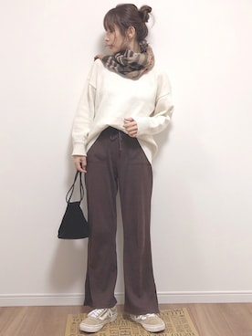 「カシミヤ」｜「アイテム（その他）」を使った、❁ a i  ❁さん（レディース・158cm）の秋コーディネート