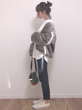 「アイテム（ブルゾン）」を使った、❁ a i  ❁さん（レディース・158cm・30代）の冬コーディネート