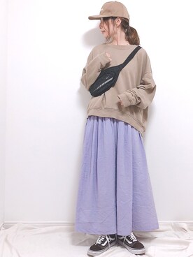 「H&M DIVIDED（エイチアンドエム　ディヴァイデッド）のアイテム（スウェット）」を使った、❁ a i  ❁さん（レディース・158cm）の春コーディネート