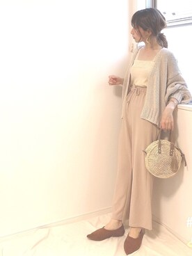 「サークルバッグ」｜「アイテム（その他シューズ）」を使った、❁ a i  ❁さん（レディース・158cm）の春コーディネート