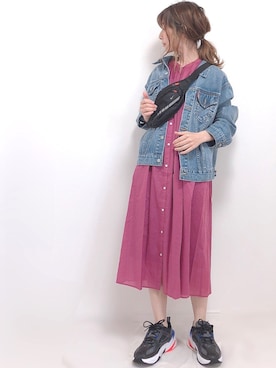 「URBAN RESEARCH Sonny Label（アーバンリサーチサニーレーベル）のノースリーブギャザーワンピース（ワンピース）」を使った、❁ a i  ❁さん（レディース・158cm）の春コーディネート