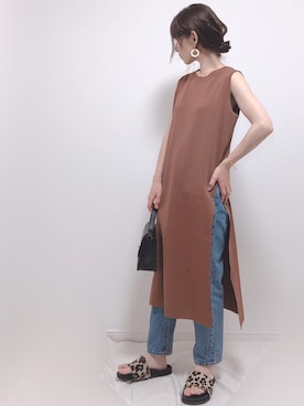「zozoデニム」｜「アイテム（ワンピース/ドレス）」を使った、❁ a i  ❁さん（レディース・157cm）の夏コーディネート