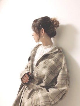 「apres jour mignon（アプレジュールミニョン）の開襟CPOジャケット【ZOZOTOWN限定アイテム】（ブルゾン）」を使った、❁ a i  ❁さん（レディース・158cm）の夏コーディネート