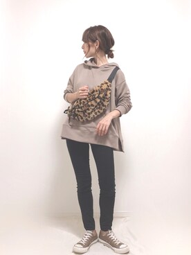 「SEVENDAYS=SUNDAY（セブンデイズサンデイ）のアイテム（パーカー）」を使った、❁ a i  ❁さん（レディース・158cm）の秋コーディネート