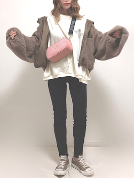 「CLEA（クレア）のWASHINGTON BIG ロンT（Tシャツ/カットソー）」を使った、❁ a i  ❁さん（レディース・158cm）の秋コーディネート