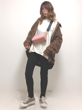 「CLEA（クレア）のWASHINGTON BIG ロンT（Tシャツ/カットソー）」を使った、❁ a i  ❁さん（レディース・158cm）の秋コーディネート