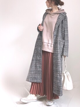 「SEVENDAYS=SUNDAY（セブンデイズサンデイ）のアイテム（パーカー）」を使った、❁ a i  ❁さん（レディース・158cm）の秋コーディネート