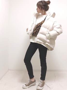 「CLEA（クレア）のWASHINGTON BIG ロンT（Tシャツ/カットソー）」を使った、❁ a i  ❁さん（レディース・158cm）の冬コーディネート