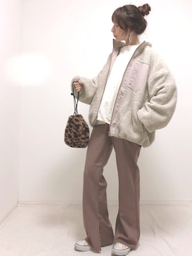 「nougatine（ヌガティーヌ）のアイテム（ジャケット/アウター）」を使った、❁ a i  ❁さん（レディース・158cm）の冬コーディネート