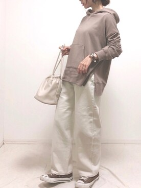 「SEVENDAYS=SUNDAY（セブンデイズサンデイ）のアイテム（パーカー）」を使った、❁ a i  ❁さん（レディース・158cm）の冬コーディネート