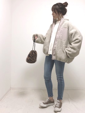 「nougatine（ヌガティーヌ）のアイテム（ジャケット/アウター）」を使った、❁ a i  ❁さん（レディース・158cm）の冬コーディネート