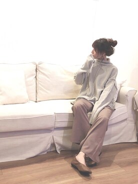 「CLEA（クレア）のアイテム（バレエシューズ）」を使った、❁ a i  ❁さん（レディース・158cm）の冬コーディネート