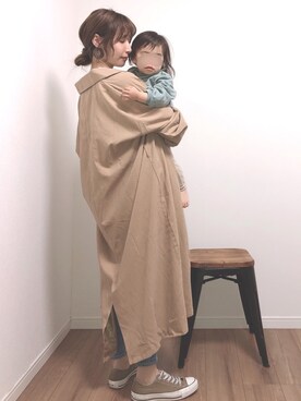「SUGAR BISKET（シュガービスケット）のアイテム（トレンチコート）」を使った、❁ a i  ❁さん（レディース・158cm）の冬コーディネート