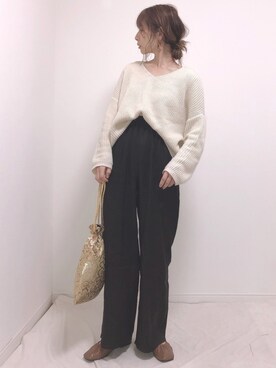 「CLEA（クレア）のアイテム（バレエシューズ）」を使った、❁ a i  ❁さん（レディース・158cm）の冬コーディネート