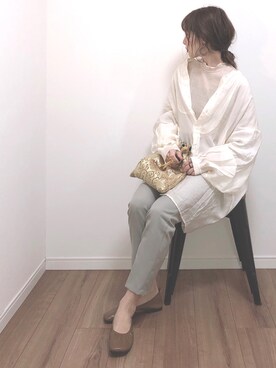 「CLEA（クレア）のアイテム（バレエシューズ）」を使った、❁ a i  ❁さん（レディース・158cm）の冬コーディネート
