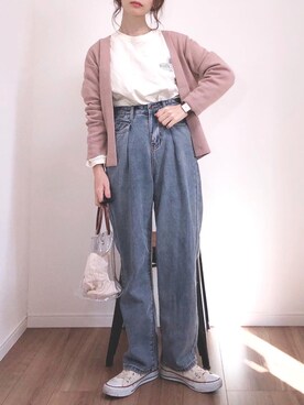 「CLEA（クレア）のWASHINGTON BIG ロンT（Tシャツ/カットソー）」を使った、❁ a i  ❁さん（レディース・158cm）の春コーディネート