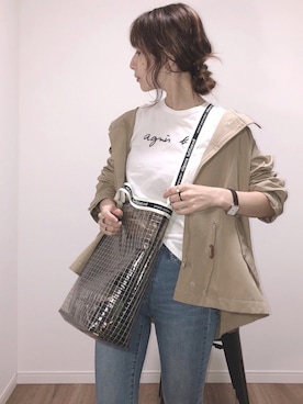 「時計」｜「アイテム（ジャケット/アウター）」を使った、❁ a i  ❁さん（レディース・158cm）の春コーディネート
